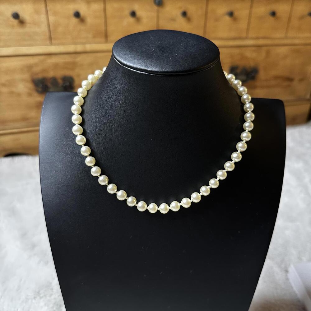 Vintage 1950s Style Faux Pearl Necklace Wedding Jewelry